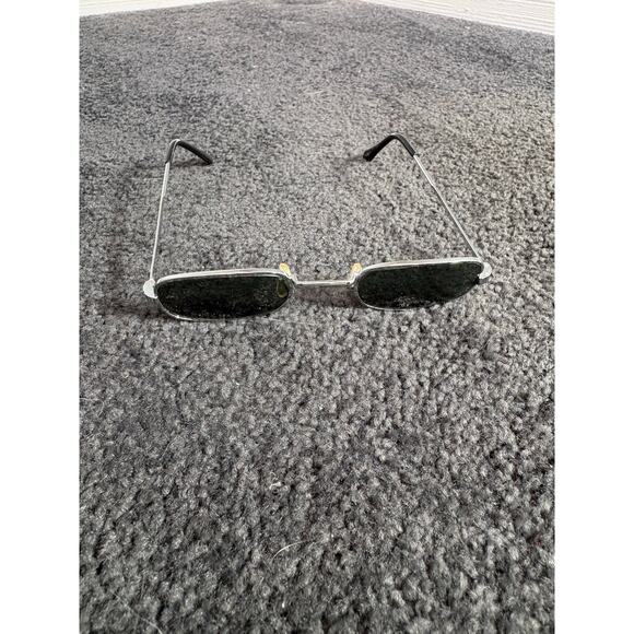 Vintage 1990\'s Slim Wire Frame Rectangular Sunglasses Matrix Sci-Fi Retro Unisex